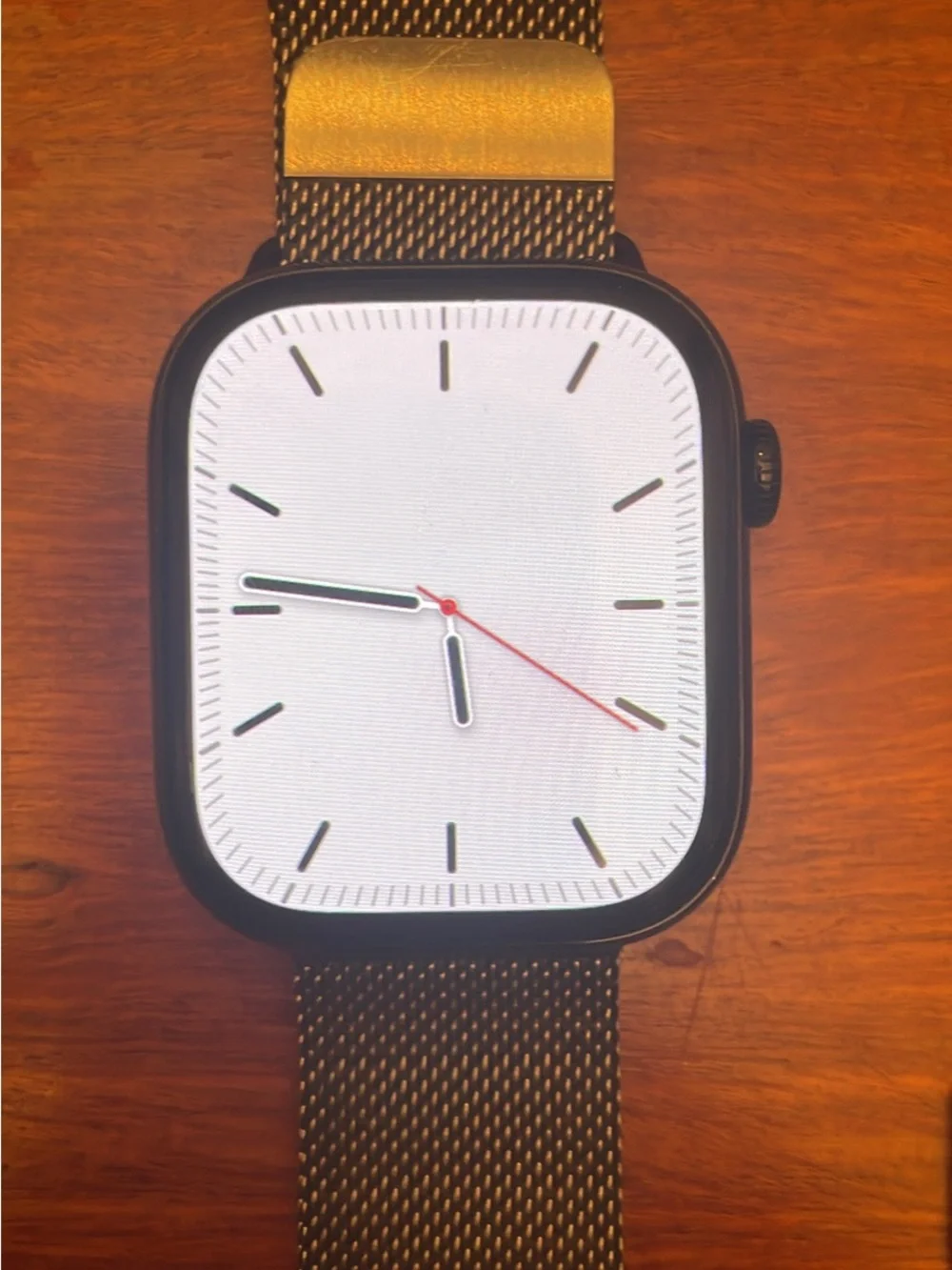Apple Watch Series 10 GPS, 46mm Jet Black Aluminum Case with Natural Milanese